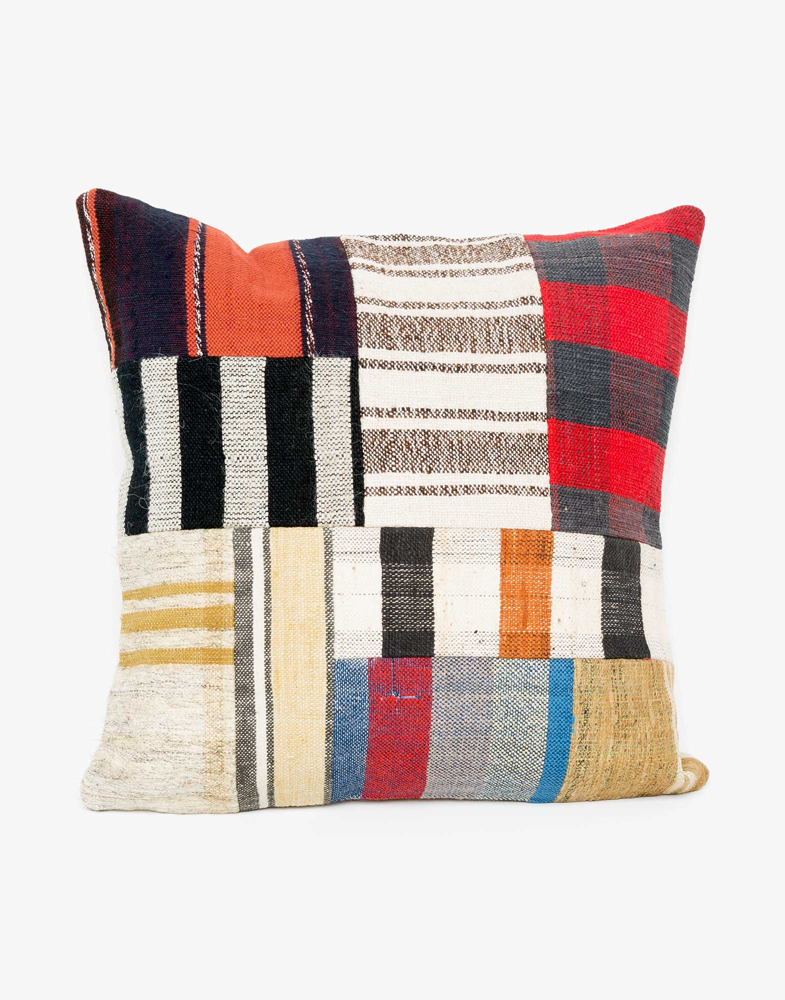 Handwoven Vintage Kilim Patchwork Pillow