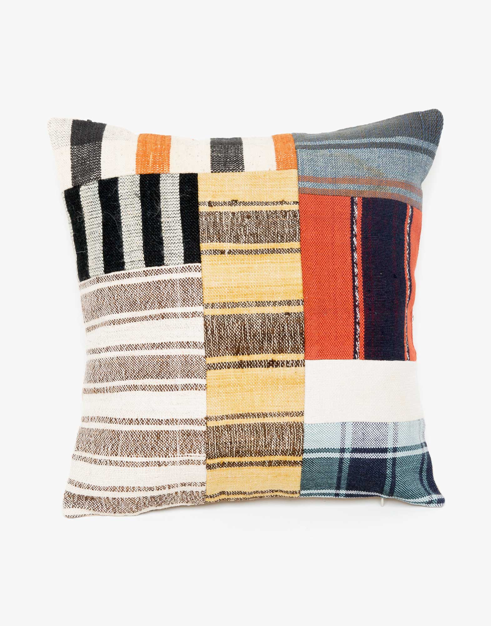 Handwoven Vintage Kilim Patchwork Pillow