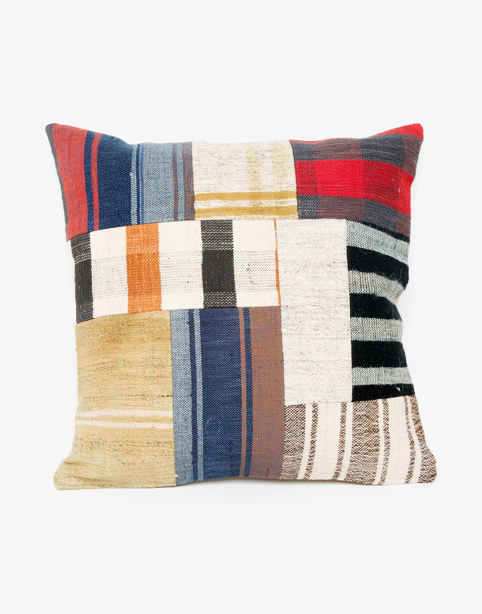 Handwoven Vintage Kilim Patchwork Pillow