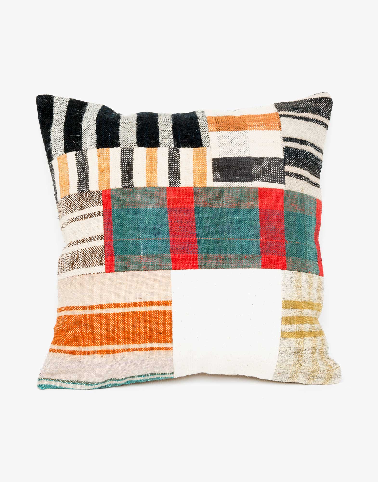 Handwoven Vintage Kilim Patchwork Pillow