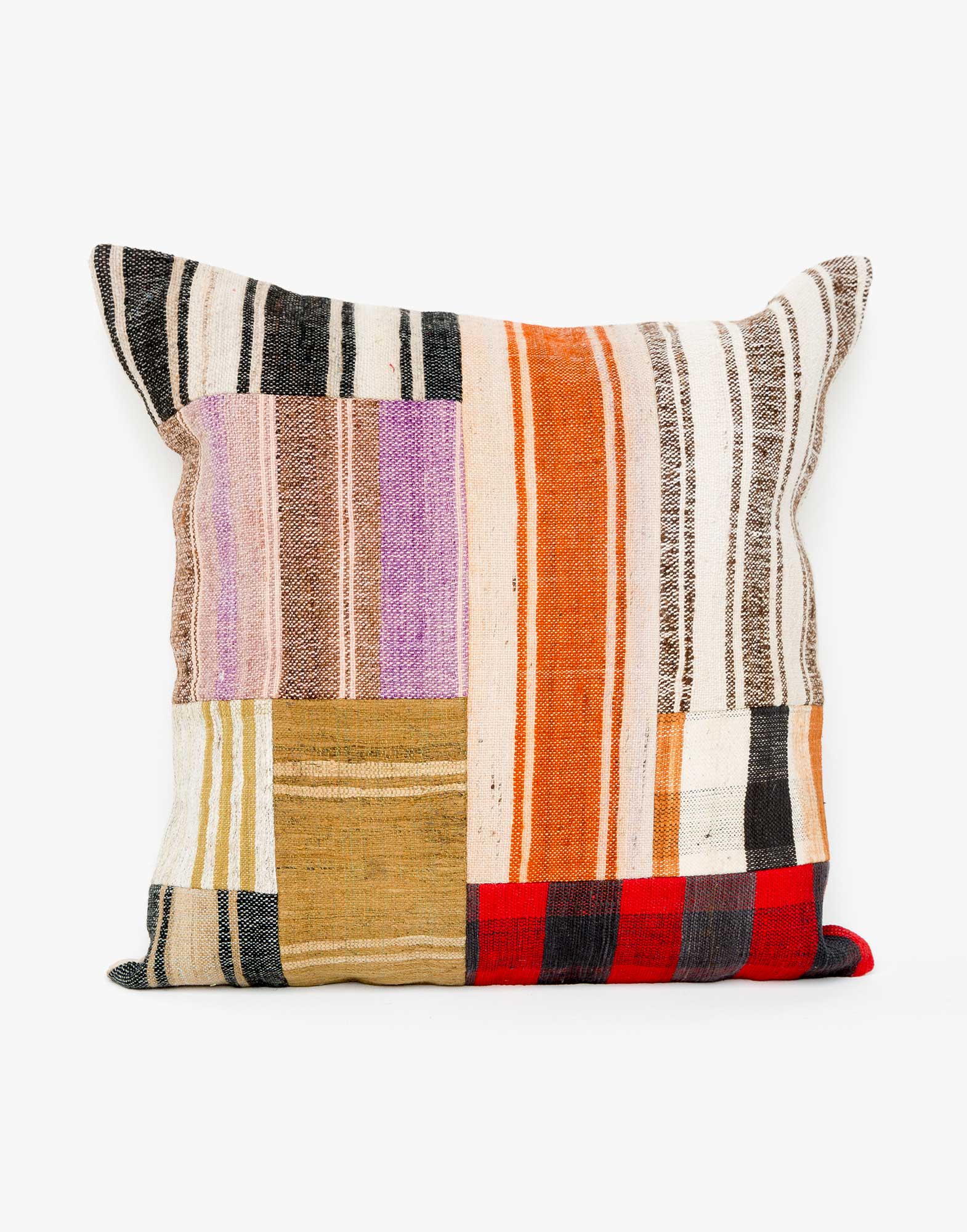 Handwoven Vintage Kilim Patchwork Pillow