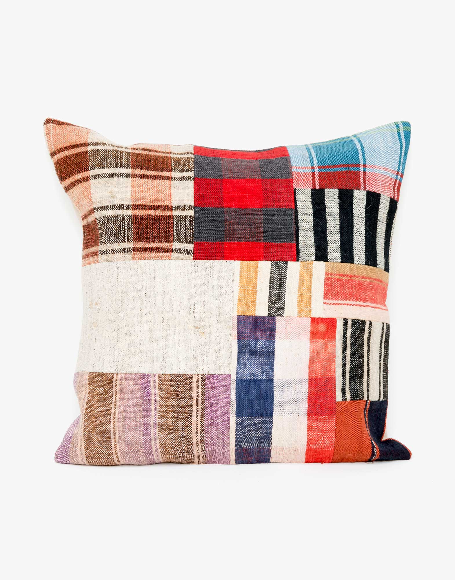 Handwoven Vintage Kilim Patchwork Pillow