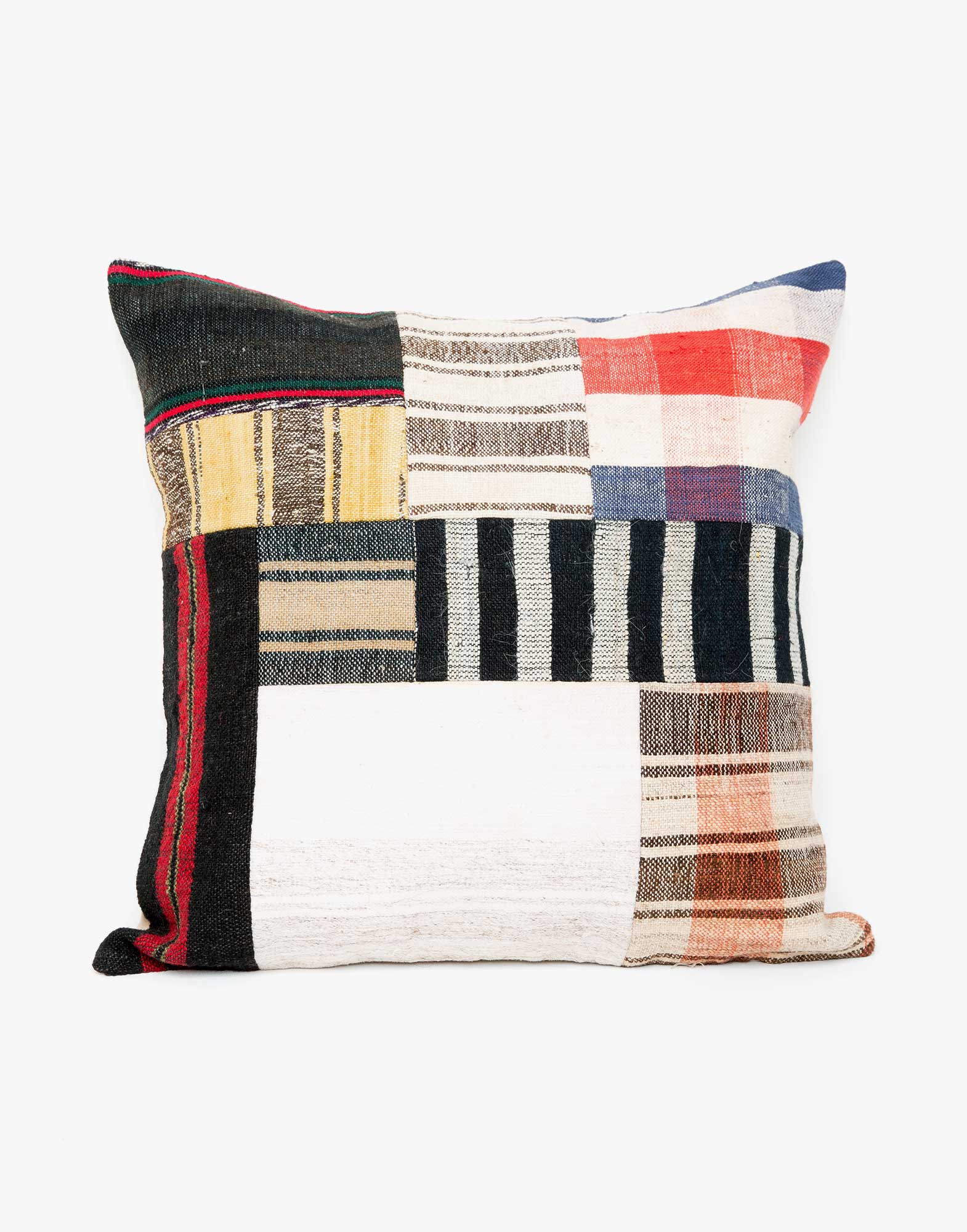 Handwoven Vintage Kilim Patchwork Pillow