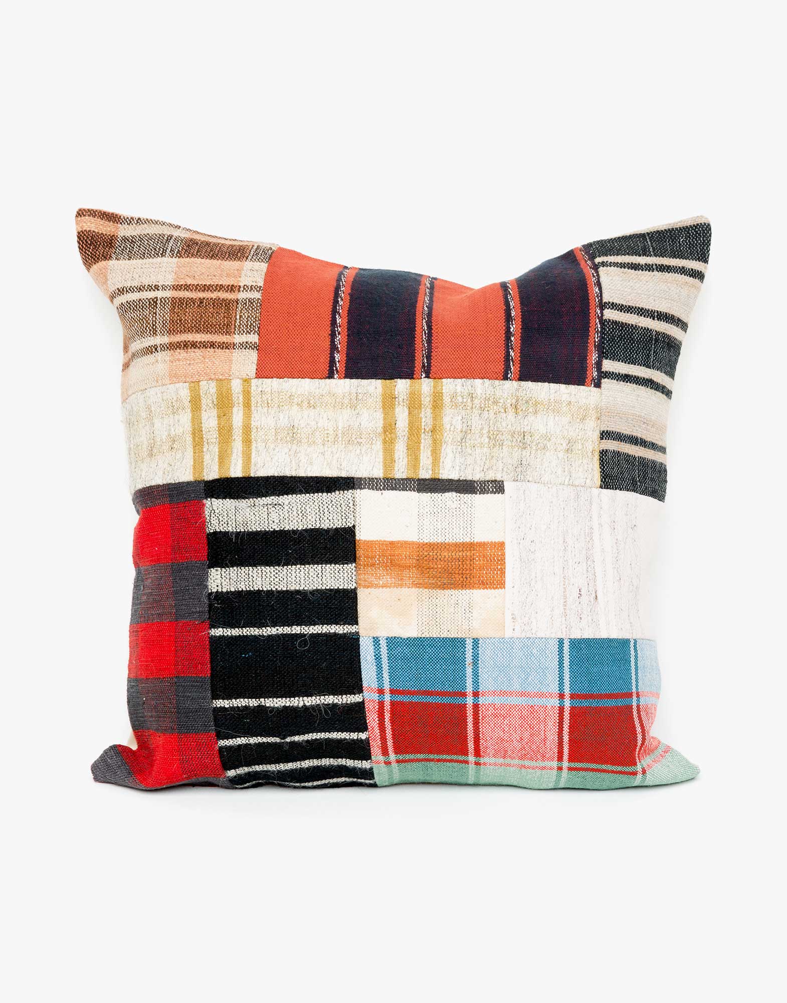 Handwoven Vintage Kilim Patchwork Pillow