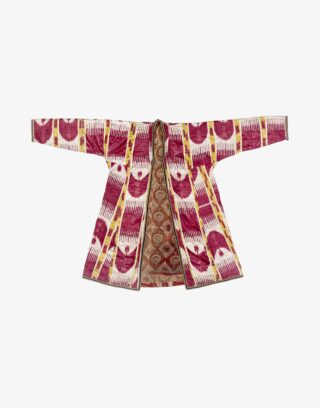 Central Asian Uzbek Ikat Chapan Robe