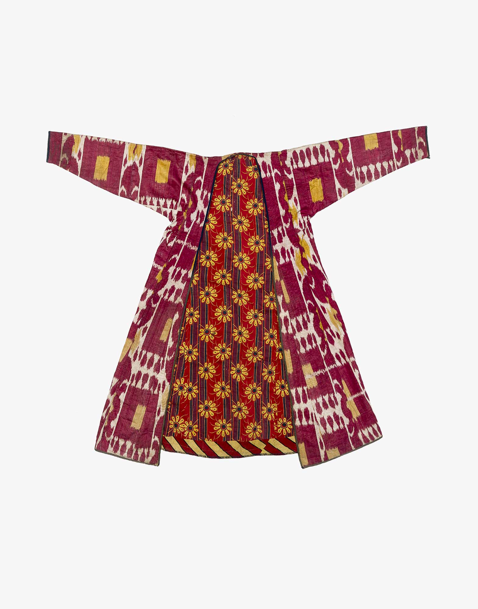 Central Asian Uzbek Ikat Chapan Robe