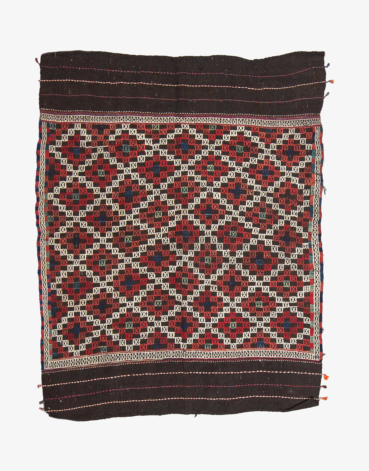 Bergama Zili Embroidered Kilim