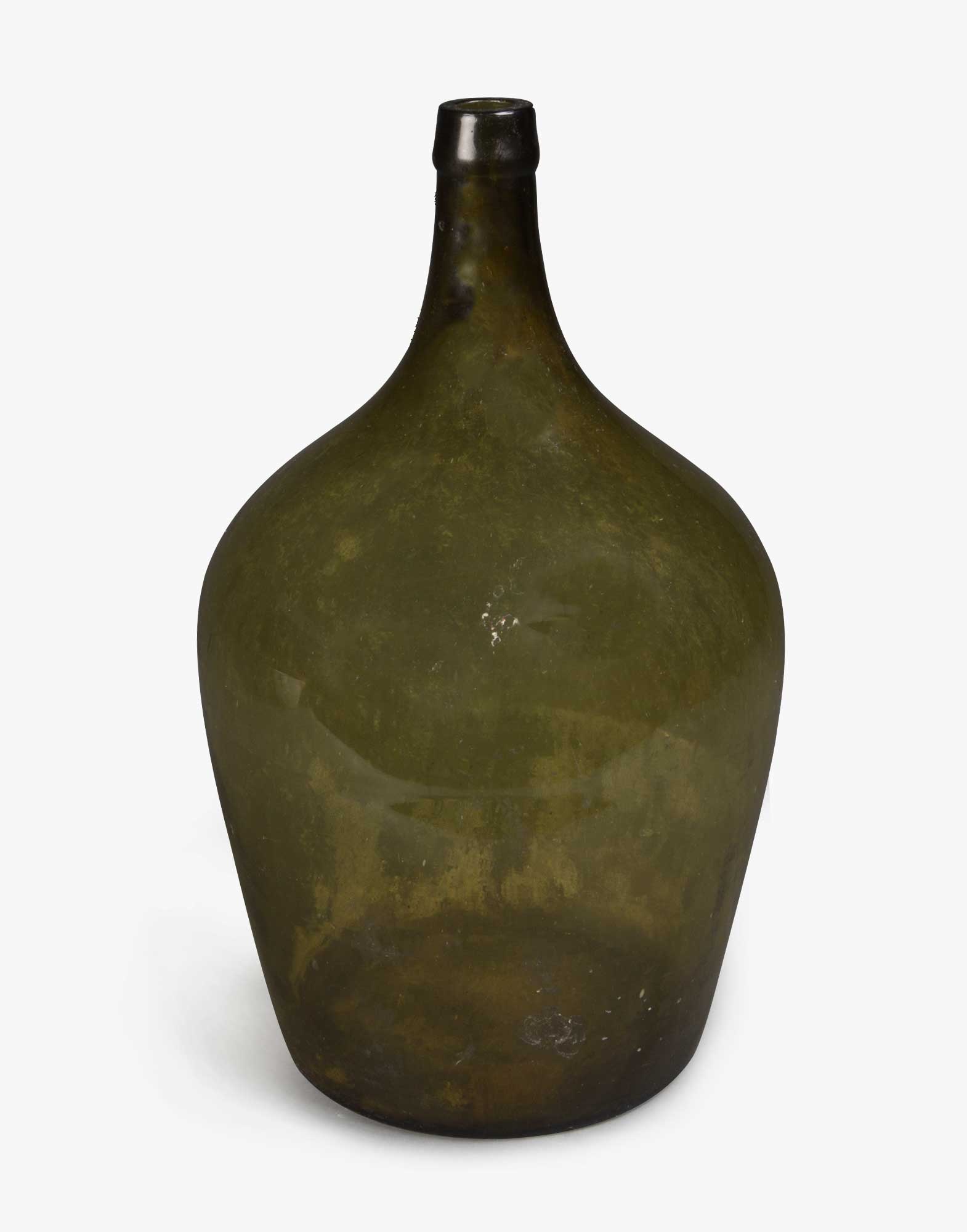 Antique Glass Olive Oil Bottle