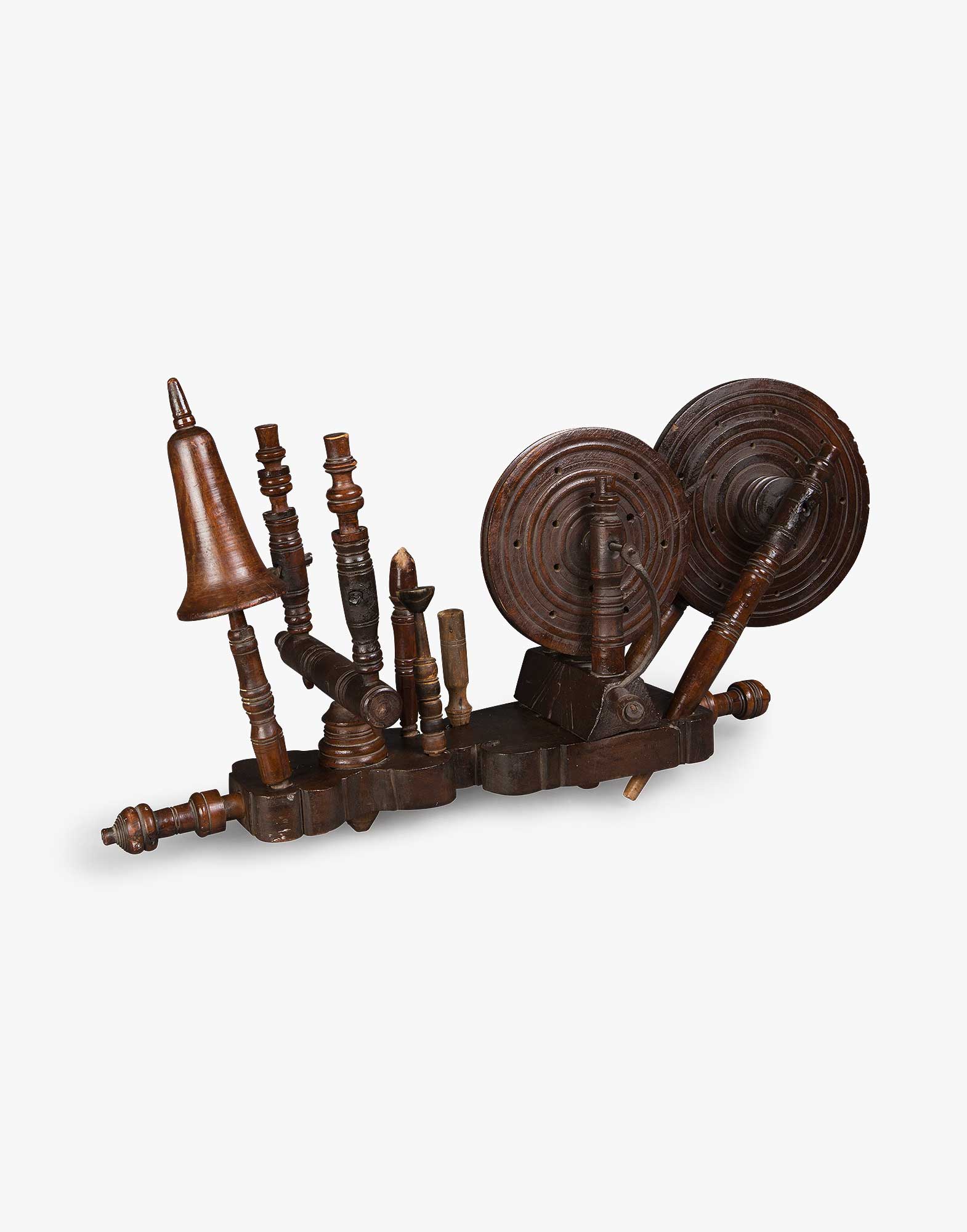 Antique Wooden Spinning Wheel