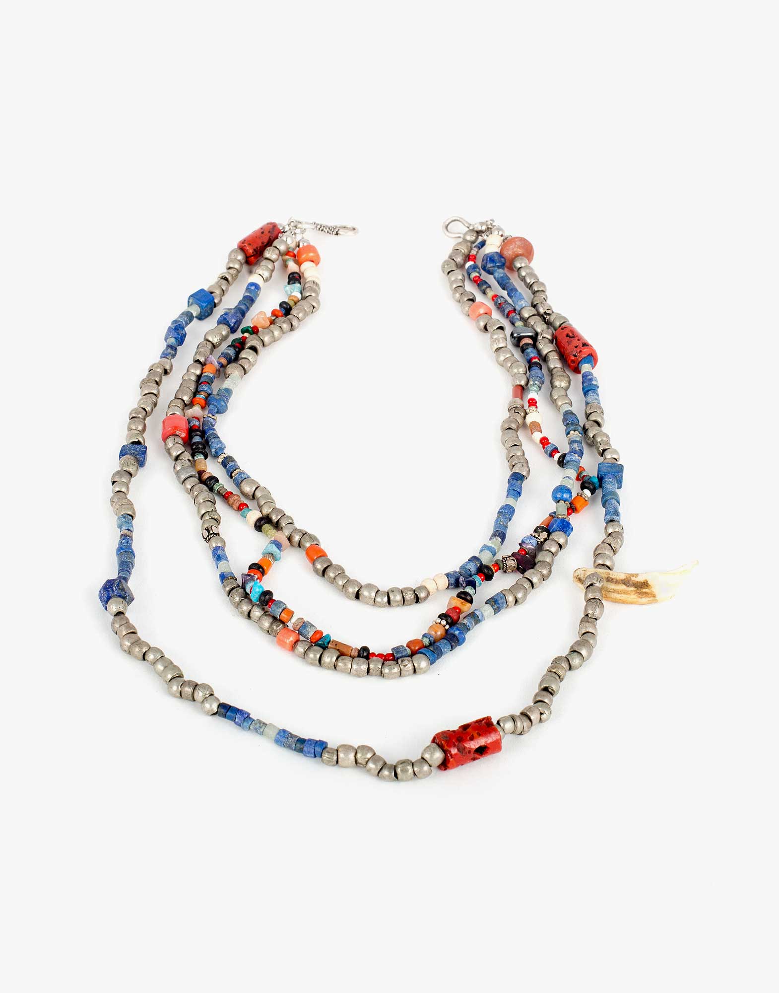 Vintage Silver Beaded Necklace
