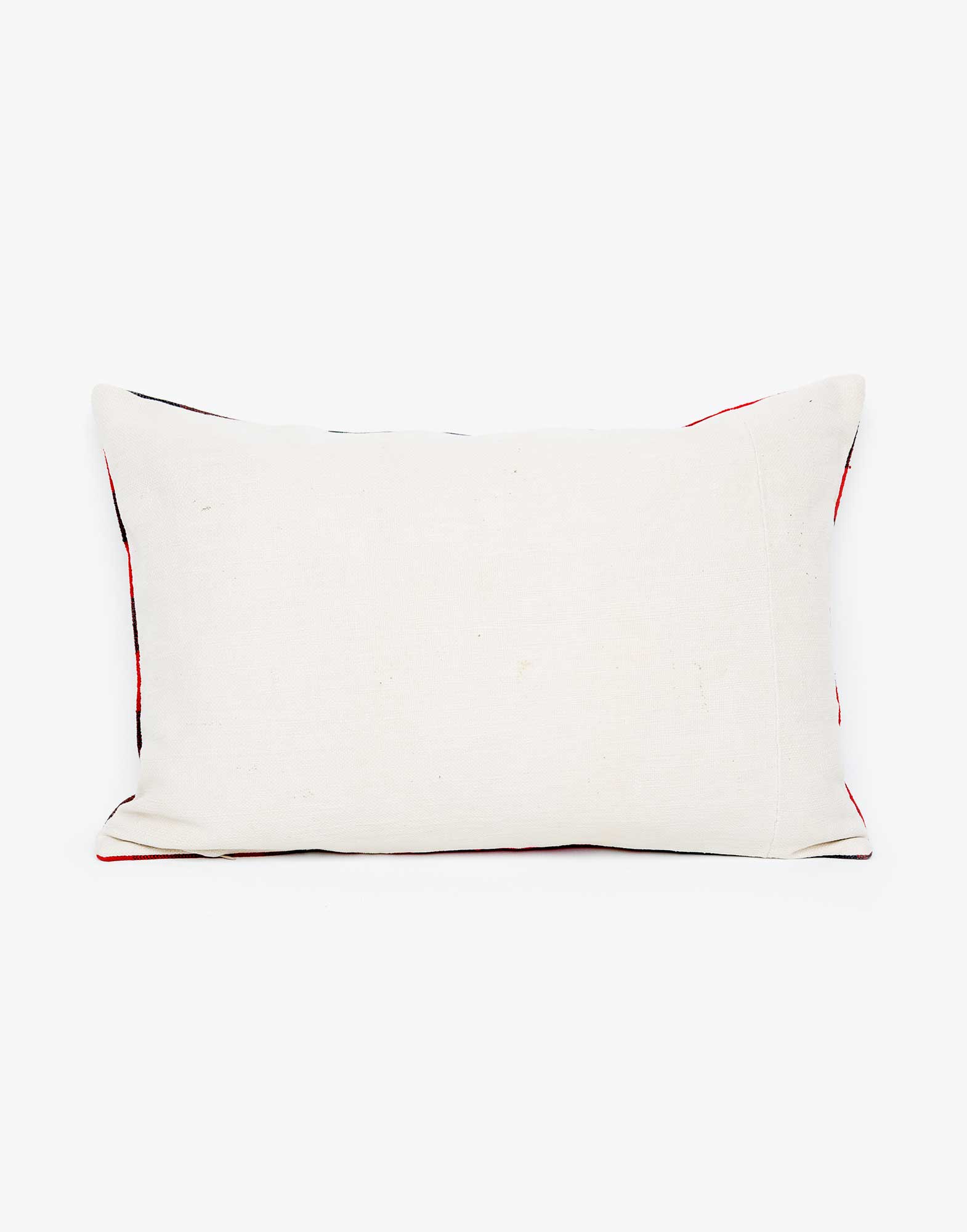 Handwoven Vintage Kilim and Ikat Patchwork Pillow