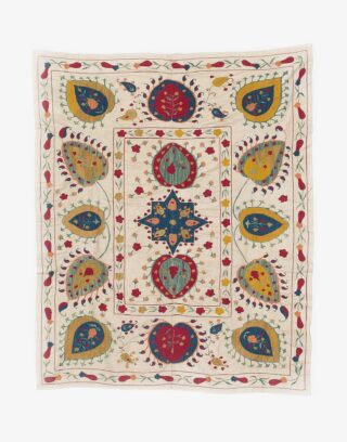 Uzbek Suzani Embroidered Wall Hanging