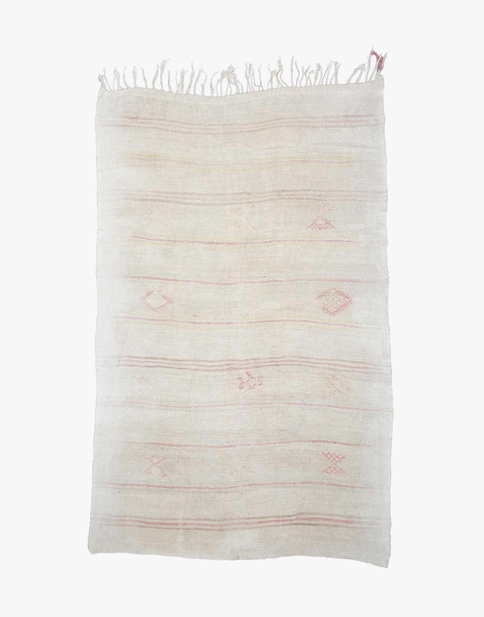 Vintage Turkish Hemp Flatweave Kilim Rug